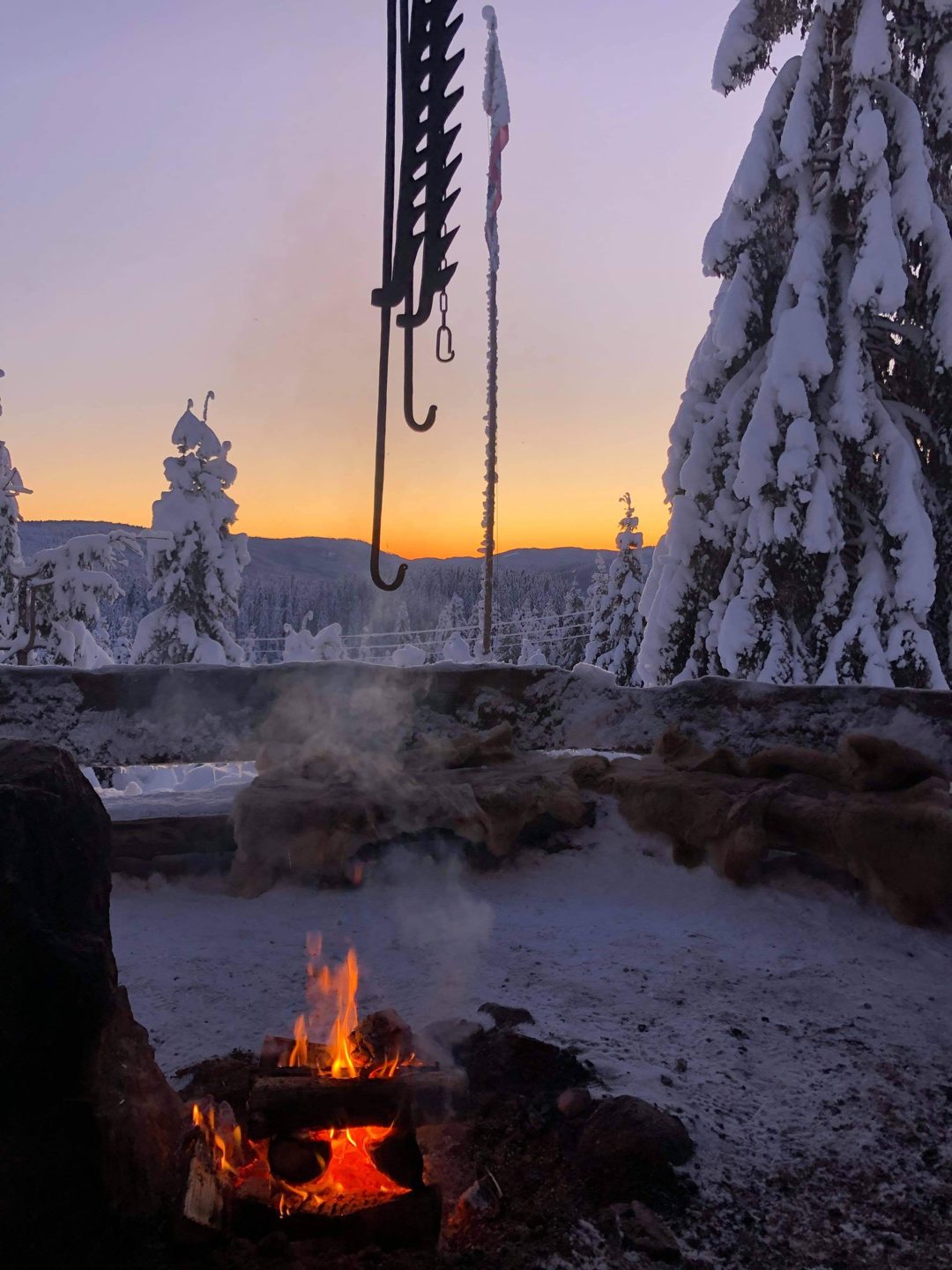 Et bål i snøen